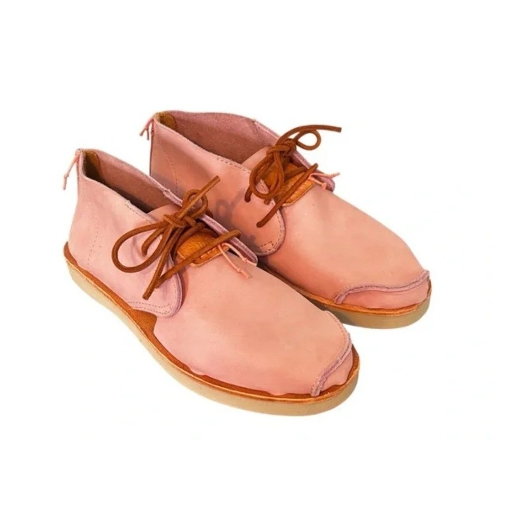 Satorisan Benirras Mid Astex Size 8/39 Leather Lace-Ups Pink Boho Lagenlook